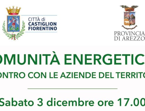 Castiglion Fiorentino è il primo comune ad aderire alla Comunità Energetica Provinciale di Arezzo