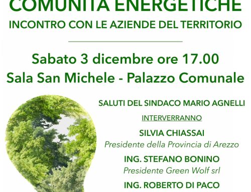 Castiglion Fiorentino è il primo comune ad aderire alla Comunità Energetica Provinciale di Arezzo