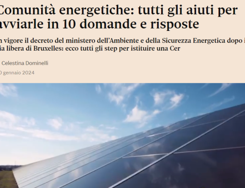 I passi per istituire una CER: i punti chiave del decreto del ministero dell’Ambiente e della Sicurezza Energetica spiegati da Il Sole 24 Ore